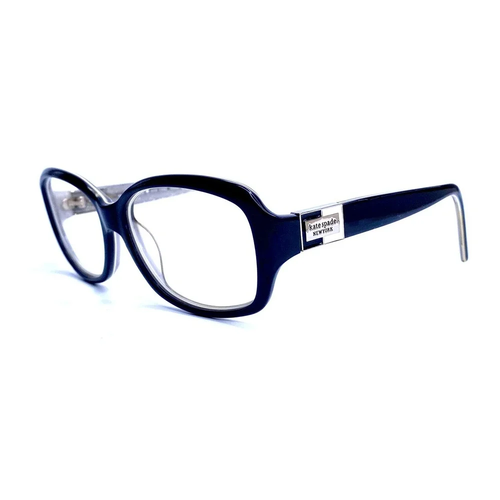 Kate Spade NY Black Clear Glitter Oval Eyeglasses Annika/S JBHP RA 56 15 130